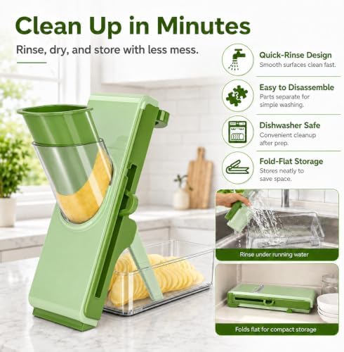 Mandoline Slicer for Kitch,Bigger Size,Adjustable Vegetable Slicer - Image 5