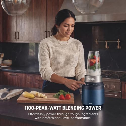 Ninja Nutri Power Blender, 24oz, 110PW, Auto iQ, Blue, BQ401BL - Image 4