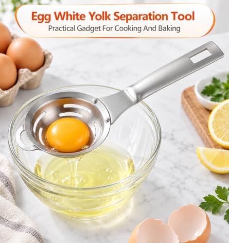 Yolk Separator, 1PCS Egg Separators for Yolk, Stainless Steel 6‑hole - Image 5