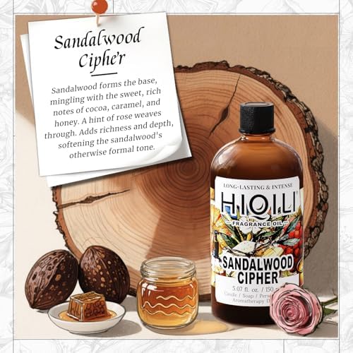 HIQILI Sandalwood Cipher Fragrance Oil for Diffuser,Candle & Soap Craft - Image 2