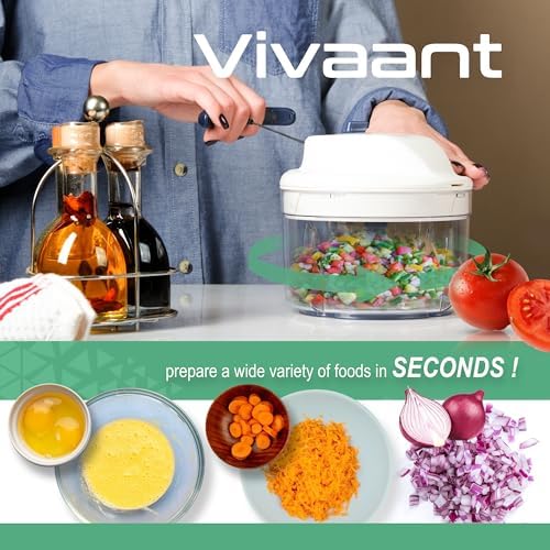 Hand Pull Manual Food Chopper, Onion Chopper Vegetable Cutter Dicer