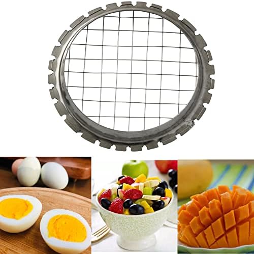 2-Piece Stainless Steel Egg & Fruit Chopper - Hard Boiled Egg Slicers, Salad, Tomato, Potato Cutter - Image 4