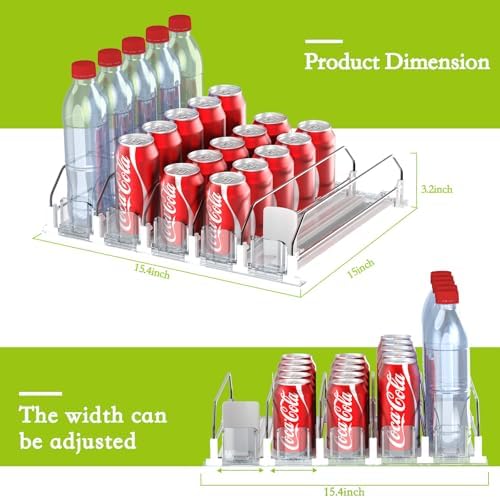 Drink Organizer for Fridge,Holds up to 25 Cans