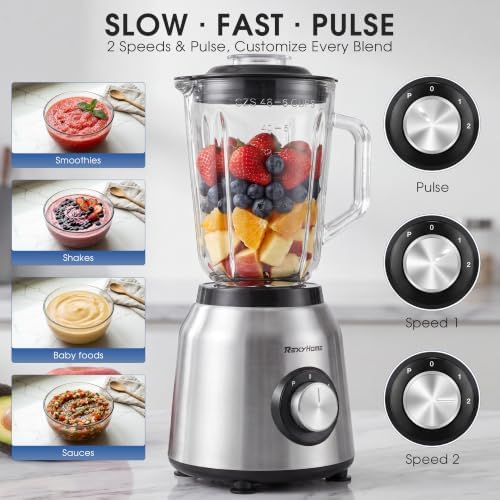 700W Blender with 50oz Glass Jar, Countertop Blenders for Kitchen - Image 5
