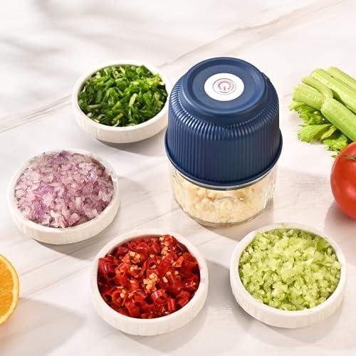 Fox Run Mini Food Processor, 1.25 Cup Capacity Electric Garlic & Vegetable Chopper - Image 3