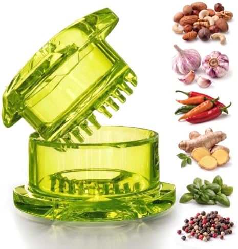 NexTrend Garlic Twister 4th Gen, green manual garlic mincer for ginger, herbs and nuts by NexTrend
