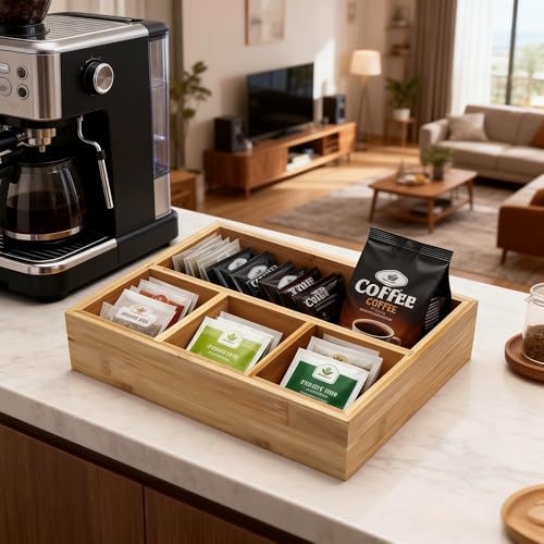 Tea Bag Holder, Tea Bag Storage Organizer, Tea Candy Basket, Sugar Packet Organizer, Coffee Station Condiment Organizer