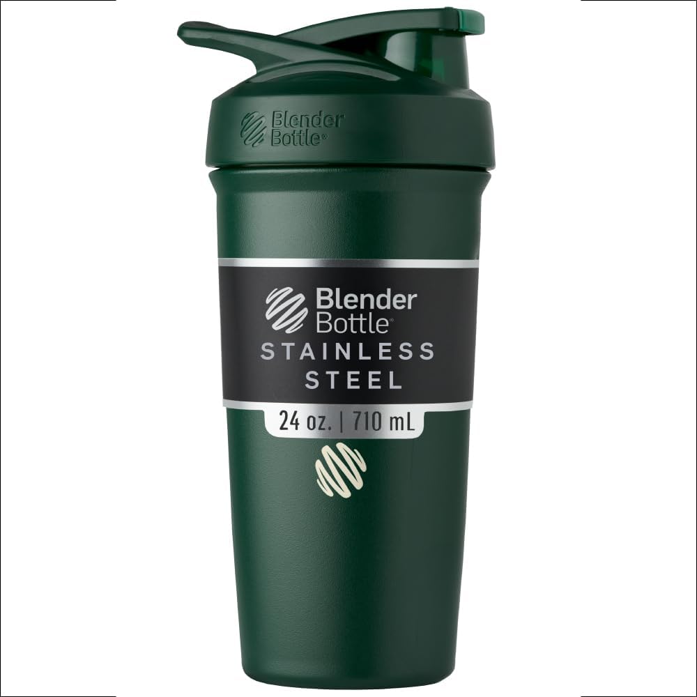 Sport Flip Stainless Steel Shaker Bottle 24 oz Green