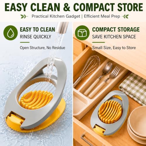 FANTEXY Egg Slicer for Hard Boiled Eggs with Stainless Steel Wires - Image 5