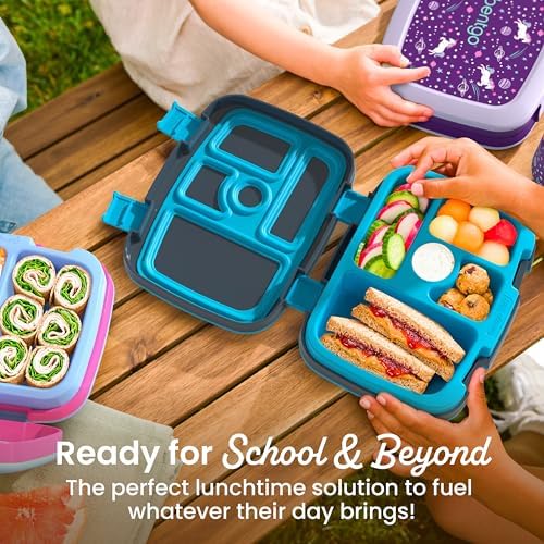 Kids Prints Leak-Proof 5-Compartment Bento-Style Kids Lunch Box