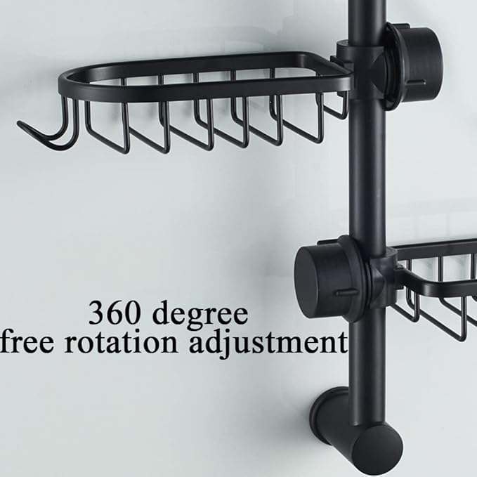 Kitchen Faucet Sponge Holder Sink Caddy Organizer Over Faucet Hanging Faucet Drain Rack for Sink Organizer (Black-Normal)