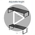 Expandable Adjustable Stackable Kitchen Organizer, Spice Rack,Metal Pantry Storage Shelves Racks,Counter Shelf for Cabinets, Countertop, Cupboard (2 Packs/Large/Black)