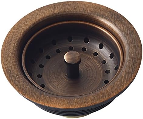 Kitchen Sink Basket Strainer Drain TB35-01,Antique Copper
