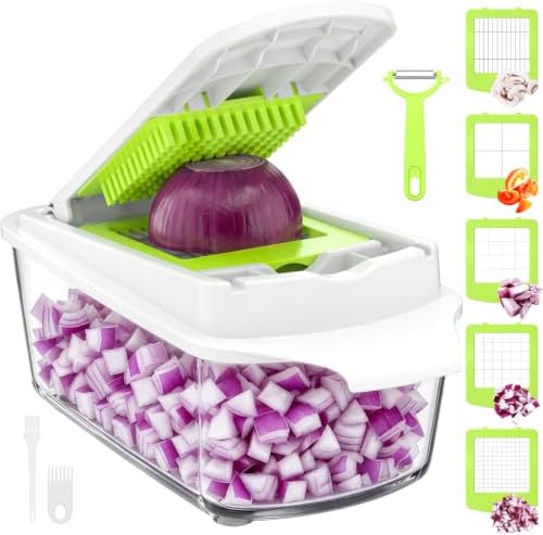 Vegetable Chopper Mandoline Slicer, Food Dicer Chopper, Veggie Cutter by Vihoom