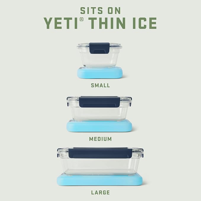 YETI Plastic Food Storage Container, BPA Free, Locking & Airtight Lid, Microwave, Freezer, and Dishwasher Safe, Leak-Proof, Cooler and Thin Ice Compatible