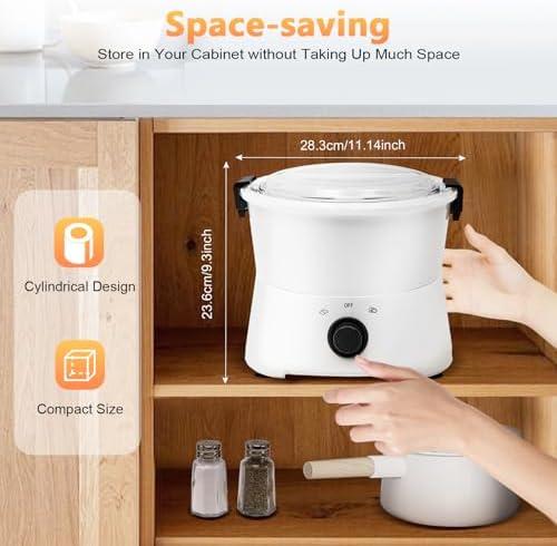 Electric Potato Peeler, 85W Commercial Electric Potato Peeler Machine w/Anti-slip Pads, Automatic Peeler, One-button Drive Automatic Peeler Spinner Machine w/ 1.76 Lbs Potatoes and 0.77lbs Vegetables