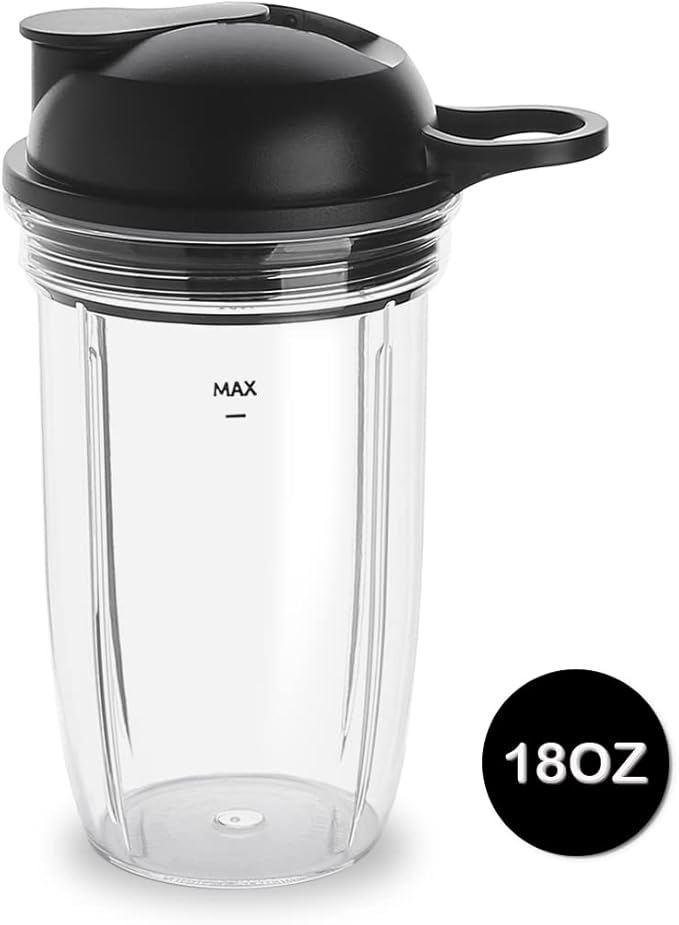 Replacement Parts cup with To-Go Lid ，Compatible with NutriBullet Blender Combo NutriBullet Pro 1000 and NutriBullet Select 2.0 (18oz)