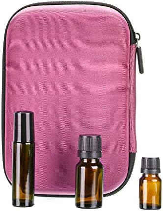 Hipiwe EVA Hard Shell Essential Oil Carrying Case Holds 12 Bottles, Pink - Image 3
