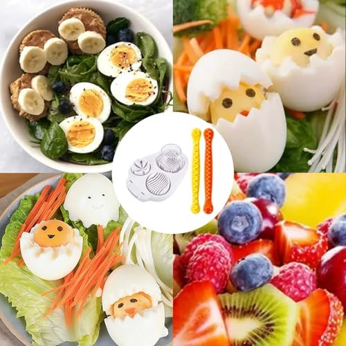 3 In 1 Egg Slicer For Hard Boiled Eggs, Multipurpose Cheese Cutter and Butter Cutter with Cleaning Brush, 3 Slice Modes Egg Cutter, Dishwasher Safe Kitchen Slicer for Mushroom, Cherry (White) - Image 7