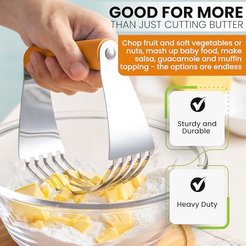 Spring Chef Large Dough Blender For Baking - Durable Pastry Blender - Mango - Image 5