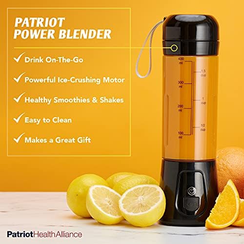 Patriot Power Blender, Portable, Cord-Free USB Rechargeable Mini Blender, Make Smoothies, Protein Shakes, Slushies for Kids & Margaritas On-The-Go, Gym, Camping - Image 6