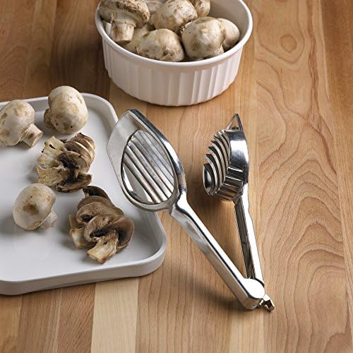 Mushroom and Egg Slicer, Cast Aluminum,Silver