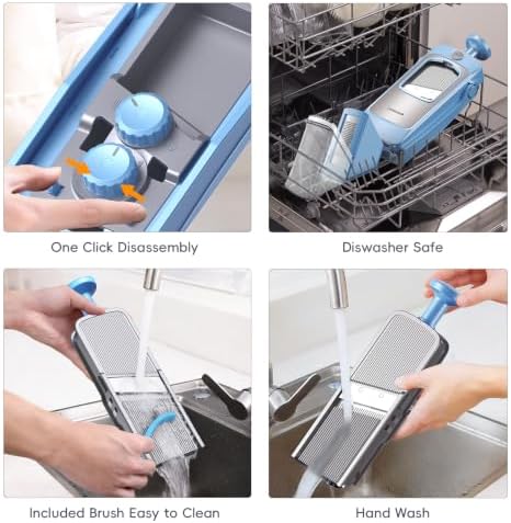 7-in-1 Safe Mandoline Slicer for Kitchen, Vegetable Slicer with Container - Image 6