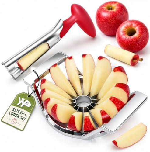 5.12-In Large Apple Slicer, 14-Blade Cutter with Apple Corer Tool