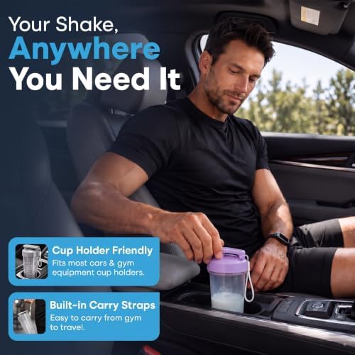 Protein Shaker Cup 10 oz - Food-Grade Shaker Cups for Protein Shakes 10 oz - Small Shaker Cups for Protein Shakes, Leakproof Lid Protein Cups Shaker for Gym-goers & Travelers - Image 5