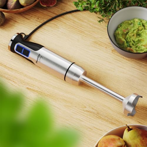 Mueller Immersion Blender Handheld - 8 Speed Stainless Steel Electric Hand Blender, Emulsion Blender Stick Kitchen Gadget with Turbo Mode - Image 2