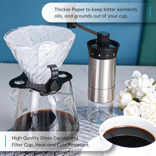 Coffee Pour Over Dripper Set, Pour Over Coffee Maker Kit with Kettle