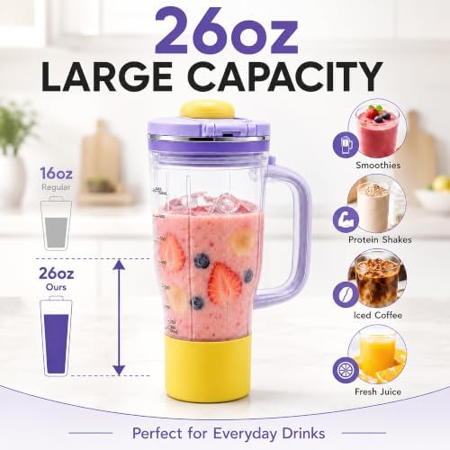 26oz Replacement Cup with Lid for Ninja BlendBOSS Personal Blender - Image 6