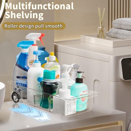 Roll-Out Refrigerator Organizers and Storage, 2 Pack Drawer Fridge Bins