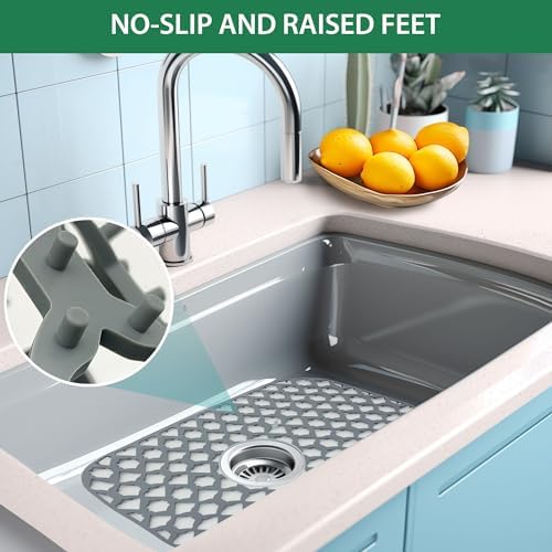 Silicone Sink Protector Mats for Multi-Size Kitchen Sink (16.8"x12.6")