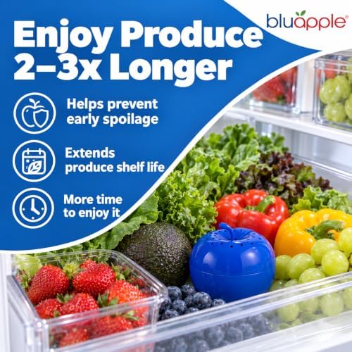 Produce Saver Ethylene Gas Absorber - Fresh Fruit & Vegetable Storage for Refrigerator Crisper, Shelves & Fruit Bowls, Produce Keeper, Fruit Saver, Kitchen Must Haves, BPA-Free - 2-Pack