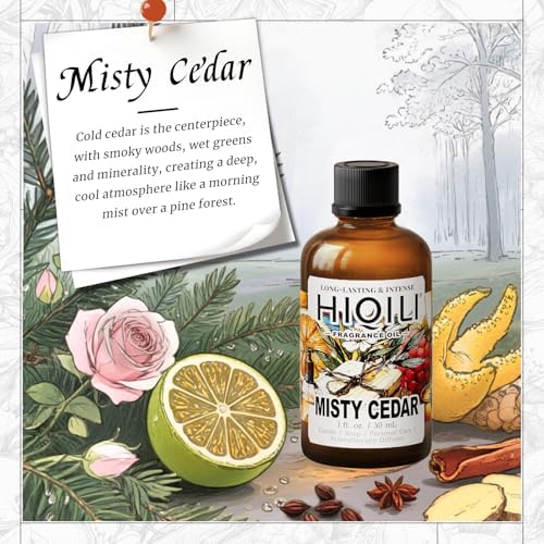 HIQILI Misty Cedar Fragrance Oil for Diffuser, Candle & Soap Making - Image 2