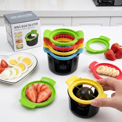 Egg Slicer for Hard Boiled Eggs, 5Pcs Stainless Steel Set - Image 3