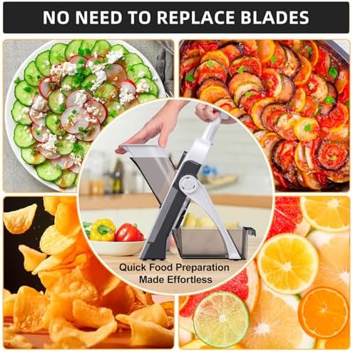 Safe Mandoline Slicer for Kitchen, Professional Vegetable Potato Slicer