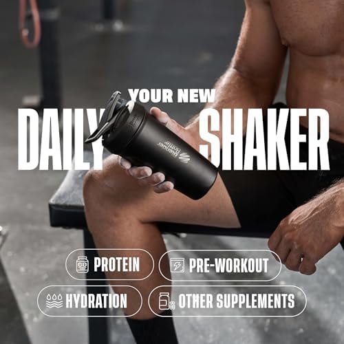 BlenderBottle Sport Flip Stainless Steel Shaker Bottle 24 oz White - Image 6