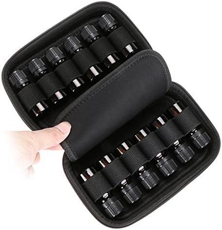 Hipiwe EVA Hard Shell Essential Oil Carrying Case Holds 12 Bottles, Pink - Image 7