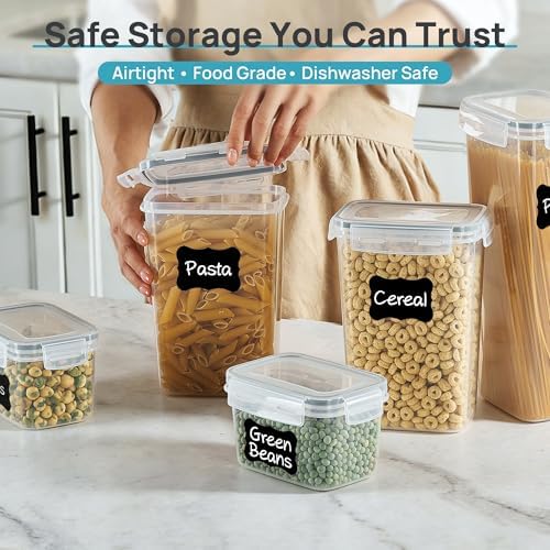 Airtight Food Storage Containers with Lids, 24 pcs, Gray