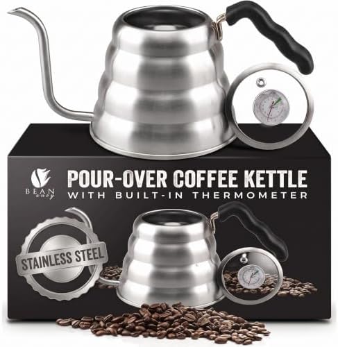 Gooseneck Kettle Stovetop - Pour Over Kettle with Thermometer