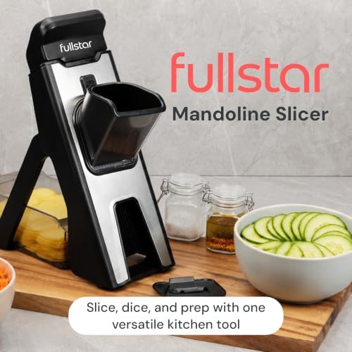 Safer Mandoline Slicer for Kitchen Adjustable Veggie & Food Slicer