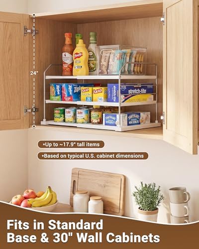 3-Tier Cabinet Organizer, Expandable Shelf for Foil & Wrap Boxes