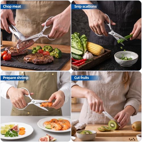 Small Kitchen Scissors, Come Apart Kitchen Shears All Purpose for Food