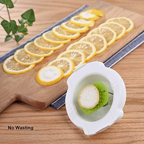 V-Blade Mandoline Slicer 0.06/0.10/0.14 Inch Adjustable Thin slice Lemon Slicer Kitchenaid Accessories Grater 420 Stainless Steel Food Fruit Vegetable Slicer with Finger Guard Protector (Green) - Image 3
