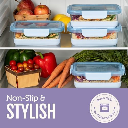 Duraglass Refresh 3.4 Cup Meal Prep Containers, 10 Pc, Everest