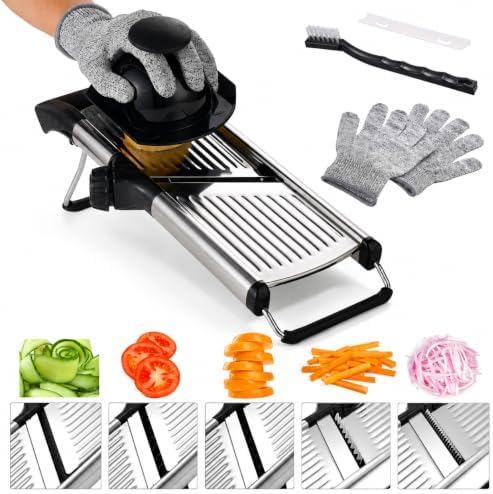 Mandoline Slicer for Kitchen, Mandolin and Julienne for Vegetables