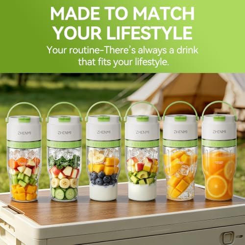 J27 BPA-Free Cordless Portable Personal Blender – 24oz Ice Crushing Blender for Shakes & Smoothies, Lightweight & Compact Design with Modern Look, Easy to Clean, Dishwasher Safe. On-the-Go - Image 3