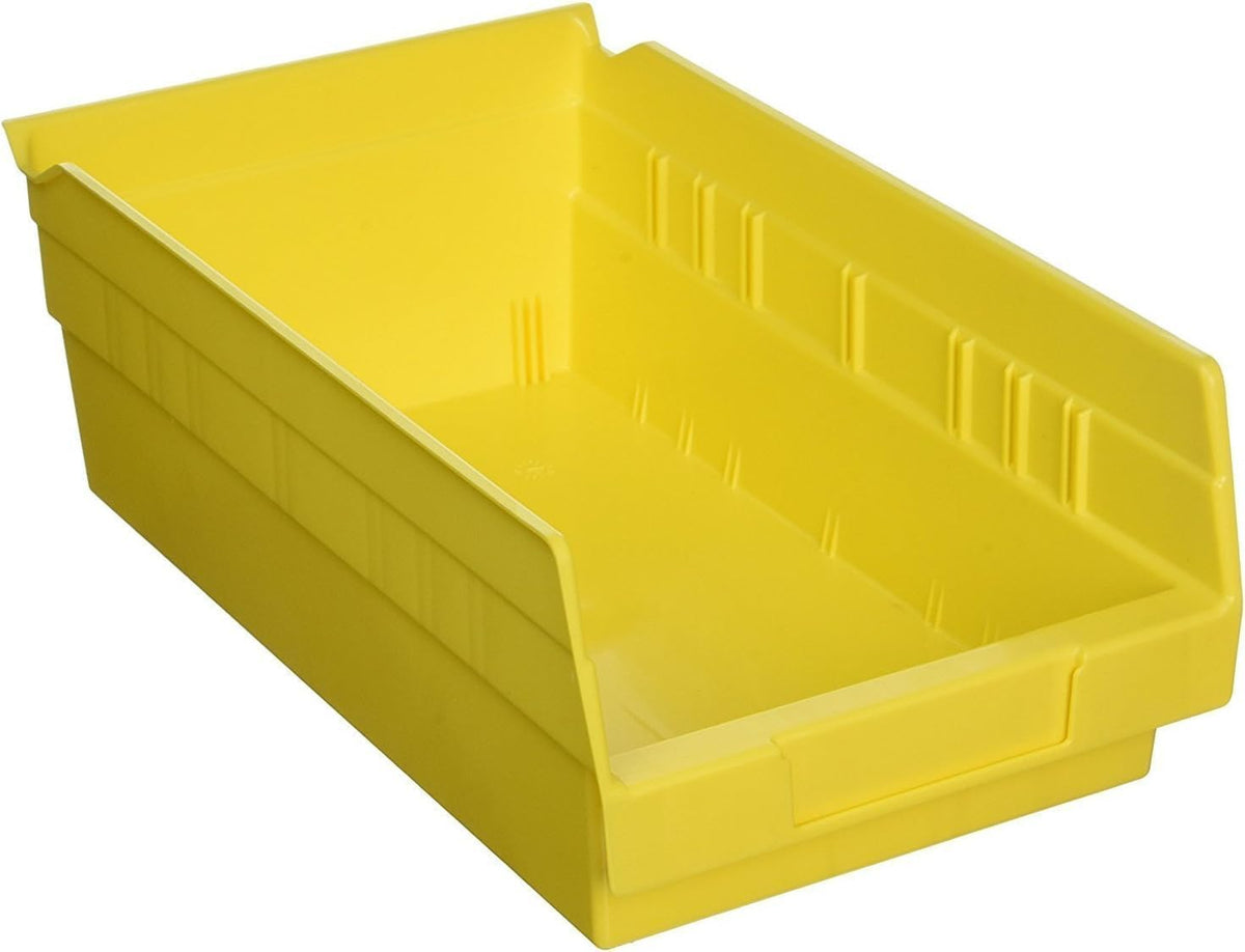 30130 Plastic Organizer and Storage Bins for Refrigerator, Kitchen, Cabinet, or Pantry Organization, 12-Inch x 6-Inch x 4-Inch, Yellow, 12-Pack